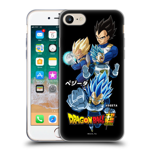Dragon Ball Super Universe Survival Characters Vegeta Soft Gel Case for Apple iPhone 7 / 8 / SE 2020 & 2022 & MagSafe