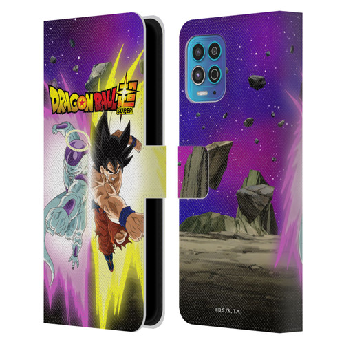 Dragon Ball Super Universe Survival Arc Frieza And Goku Leather Book Wallet Case Cover For Motorola Moto G100