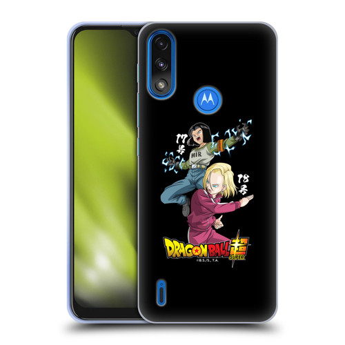 Dragon Ball Super Universe Survival Characters Android 17 & 18 Soft Gel Case for Motorola Moto E7 Power / Moto E7i Power