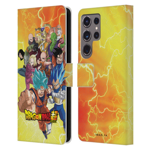 Dragon Ball Super Universe Survival Arc Universe 7 Group Leather Book Wallet Case Cover For Samsung Galaxy S24 Ultra 5G