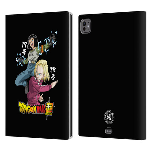 Dragon Ball Super Universe Survival Characters Android 17 & 18 Leather Book Wallet Case Cover For Apple iPad Pro 11 M4 2024