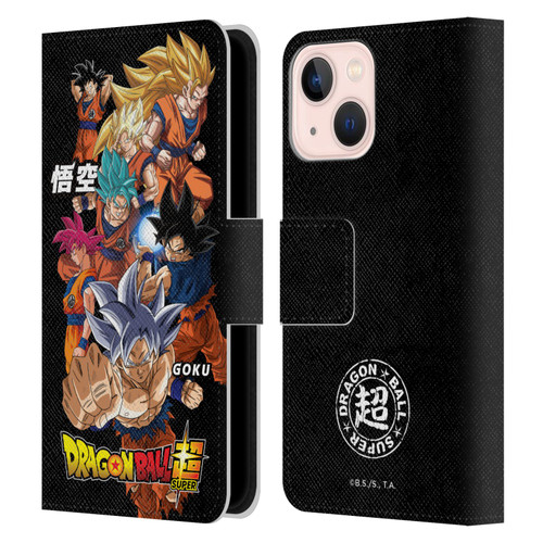 Dragon Ball Super Universe Survival Characters Goku Leather Book Wallet Case Cover For Apple iPhone 13 Mini
