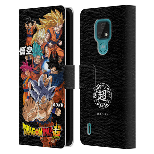 Dragon Ball Super Universe Survival Characters Goku Leather Book Wallet Case Cover For Motorola Moto E7