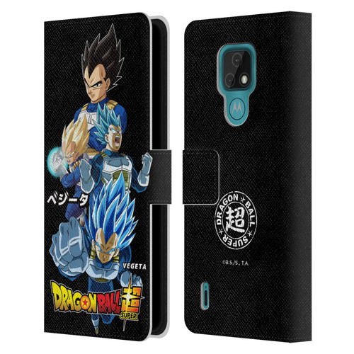 Dragon Ball Super Universe Survival Characters Vegeta Leather Book Wallet Case Cover For Motorola Moto E7