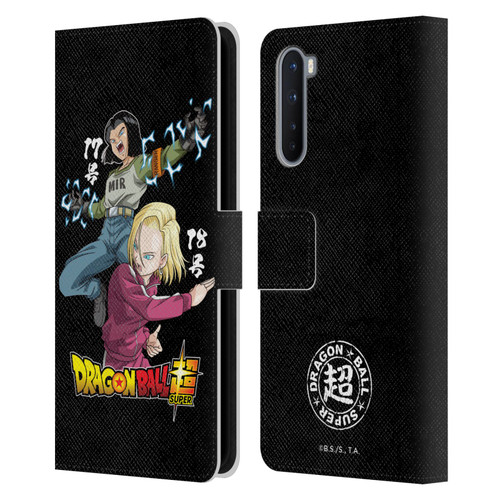 Dragon Ball Super Universe Survival Characters Android 17 & 18 Leather Book Wallet Case Cover For OnePlus Nord 5G