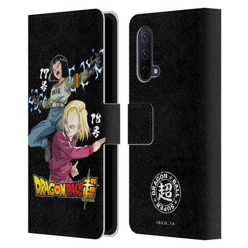 Dragon Ball Super Universe Survival Characters Android 17 & 18 Leather Book Wallet Case Cover For OnePlus Nord CE 5G