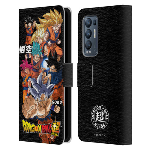 Dragon Ball Super Universe Survival Characters Goku Leather Book Wallet Case Cover For OPPO Find X3 Neo / Reno5 Pro+ 5G