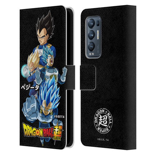 Dragon Ball Super Universe Survival Characters Vegeta Leather Book Wallet Case Cover For OPPO Find X3 Neo / Reno5 Pro+ 5G