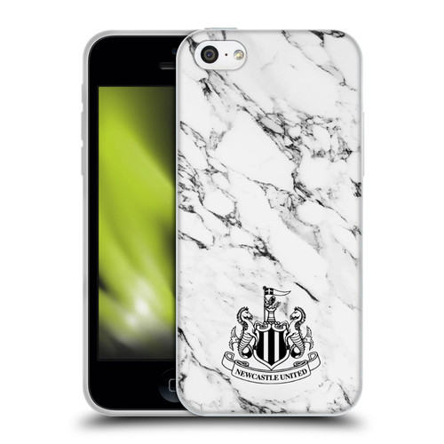 Newcastle United Football Club Crest White Marble Soft Gel Case for Apple iPhone 5c