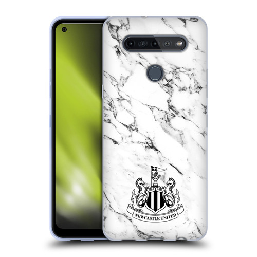 Newcastle United Football Club Crest White Marble Soft Gel Case for LG K51S