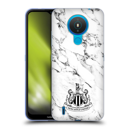 Newcastle United Football Club Crest White Marble Soft Gel Case for Nokia 1.4