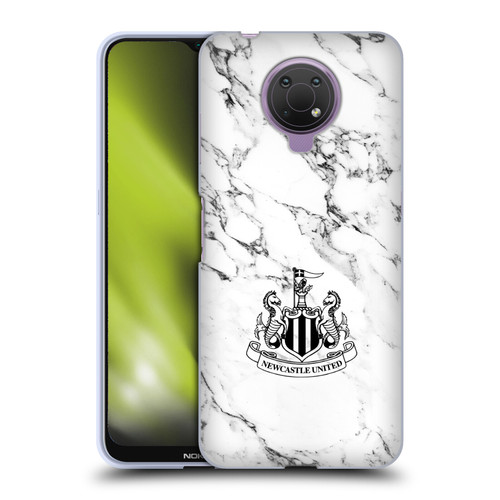Newcastle United Football Club Crest White Marble Soft Gel Case for Nokia G10