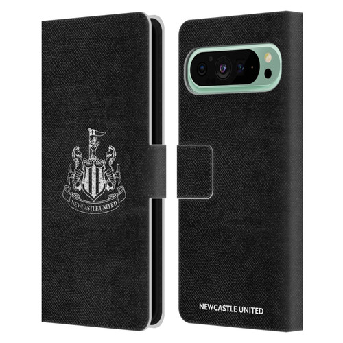 Newcastle United Football Club Crest Distressed Leather Book Wallet Case Cover For Google Pixel 9 Pro XL