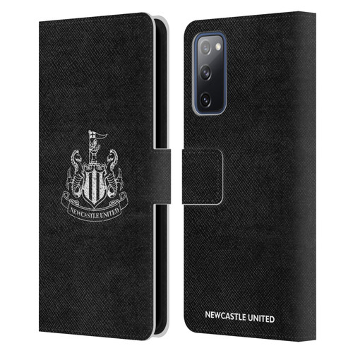 Newcastle United Football Club Crest Distressed Leather Book Wallet Case Cover For Samsung Galaxy S20 FE / 5G