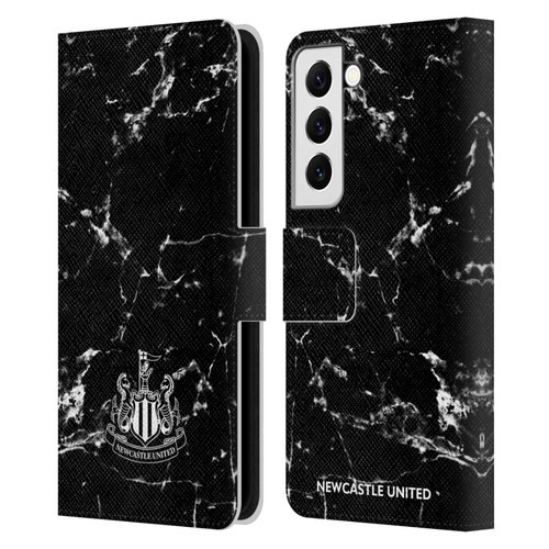 Newcastle United Football Club Crest Black Marble Leather Book Wallet Case Cover For Samsung Galaxy S22 5G Newcastle United Football Club Crest Black Marble Leather Book Wallet Case Cover For Samsung Galaxy S22 5G