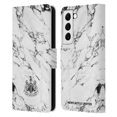 Newcastle United Football Club Crest White Marble Leather Book Wallet Case Cover For Samsung Galaxy S22 5G Newcastle United Football Club Crest White Marble Leather Book Wallet Case Cover For Samsung Galaxy S22 5G