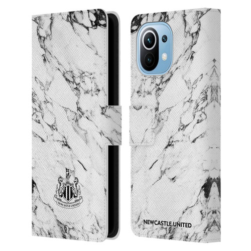 Newcastle United Football Club Crest White Marble Leather Book Wallet Case Cover For Xiaomi Mi 11