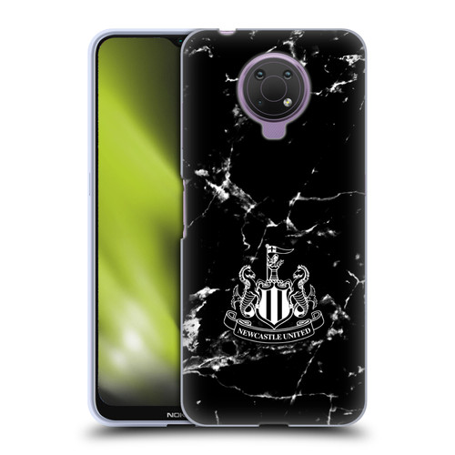 Newcastle United Football Club Crest Black Marble Soft Gel Case for Nokia G10