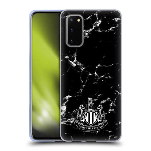 Newcastle United Football Club Crest Black Marble Soft Gel Case for Samsung Galaxy S20 / S20 5G