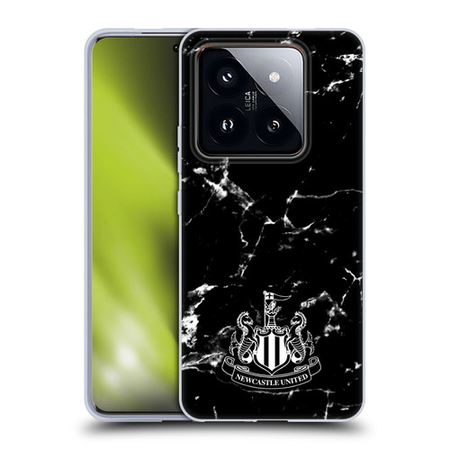 Newcastle United Football Club Crest Black Marble Soft Gel Case for Xiaomi 14 Pro
