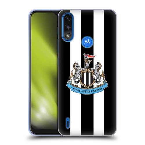 Newcastle United Football Club Crest Stripes Soft Gel Case for Motorola Moto E7 Power / Moto E7i Power