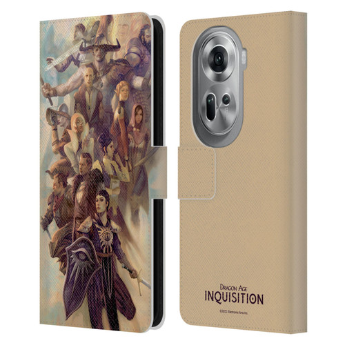 EA Bioware Dragon Age Inquisition Graphics Companions And Advisors Leather Book Wallet Case Cover For OPPO Reno11 Pro