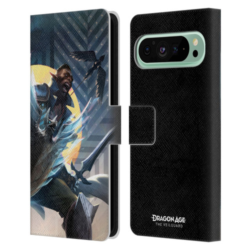 EA Bioware Dragon Age The Veilguard Graphics Davrin Leather Book Wallet Case Cover For Google Pixel 9 Pro XL