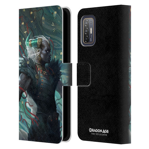 EA Bioware Dragon Age The Veilguard Graphics Taash Leather Book Wallet Case Cover For HTC Desire 21 Pro 5G