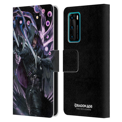 EA Bioware Dragon Age The Veilguard Graphics Lucanis Leather Book Wallet Case Cover For Huawei P40 5G