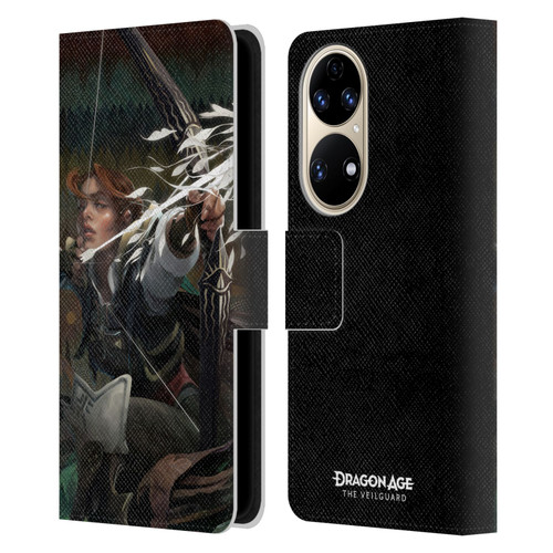 EA Bioware Dragon Age The Veilguard Graphics Harding Leather Book Wallet Case Cover For Huawei P50