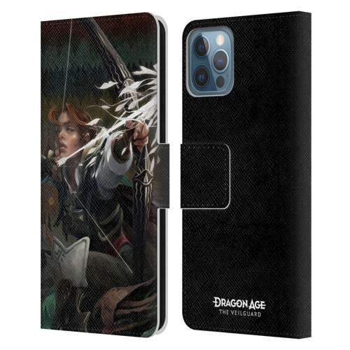 EA Bioware Dragon Age The Veilguard Graphics Harding Leather Book Wallet Case Cover For Apple iPhone 12 / iPhone 12 Pro