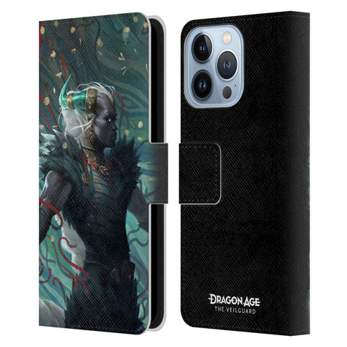 EA Bioware Dragon Age The Veilguard Graphics Taash Leather Book Wallet Case Cover For Apple iPhone 13 Pro