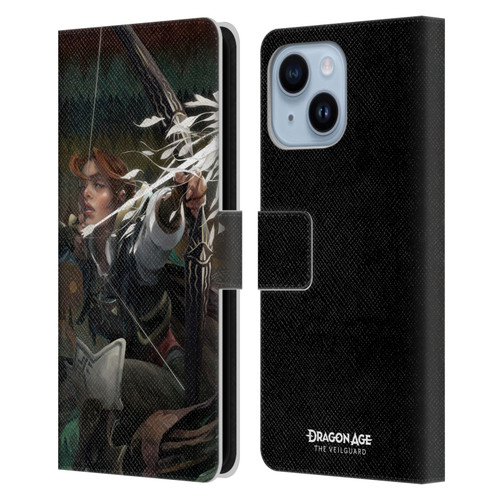 EA Bioware Dragon Age The Veilguard Graphics Harding Leather Book Wallet Case Cover For Apple iPhone 14 Plus