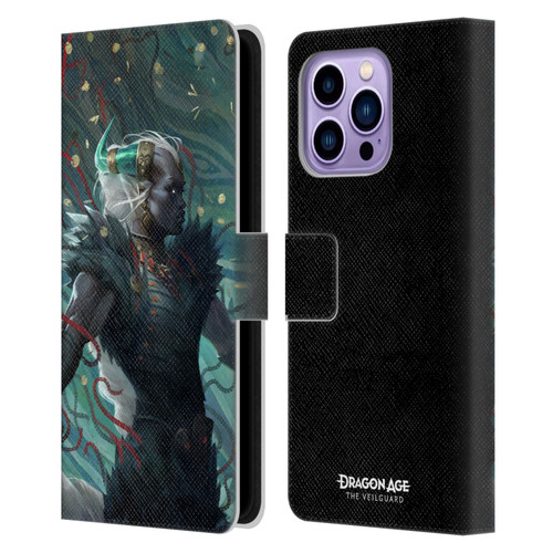 EA Bioware Dragon Age The Veilguard Graphics Taash Leather Book Wallet Case Cover For Apple iPhone 14 Pro Max
