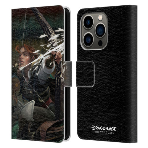 EA Bioware Dragon Age The Veilguard Graphics Harding Leather Book Wallet Case Cover For Apple iPhone 14 Pro