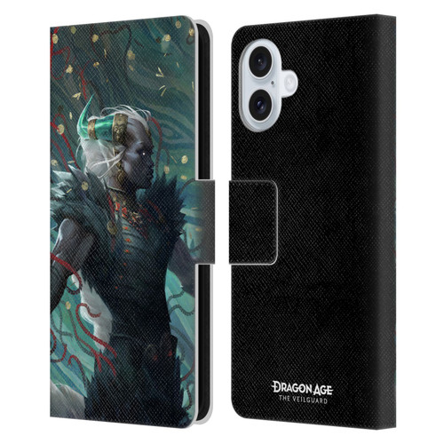 EA Bioware Dragon Age The Veilguard Graphics Taash Leather Book Wallet Case Cover For Apple iPhone 16 Plus