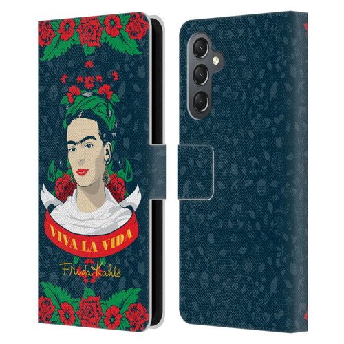 Frida Kahlo Icons Viva La Vida Leather Book Wallet Case Cover For Samsung Galaxy A25 5G