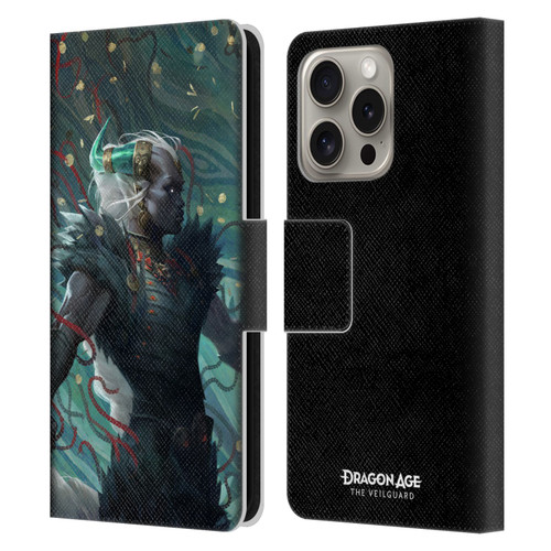 EA Bioware Dragon Age The Veilguard Graphics Taash Leather Book Wallet Case Cover For Apple iPhone 16 Pro