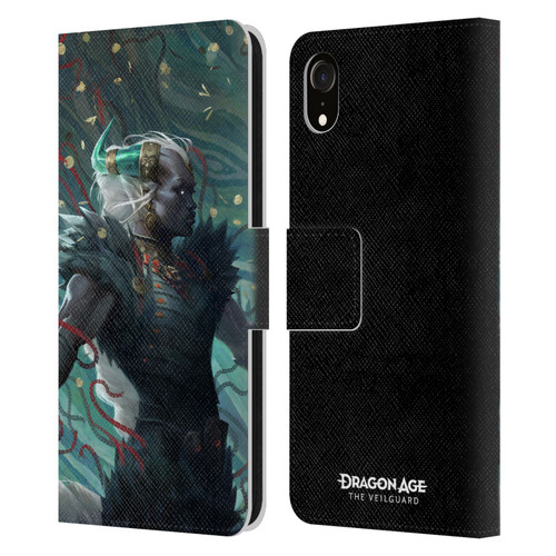 EA Bioware Dragon Age The Veilguard Graphics Taash Leather Book Wallet Case Cover For Apple iPhone XR
