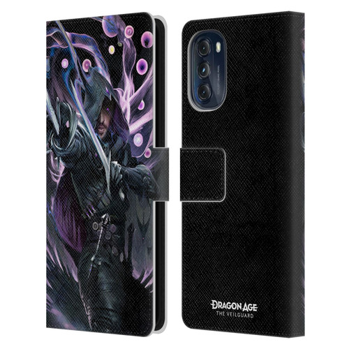 EA Bioware Dragon Age The Veilguard Graphics Lucanis Leather Book Wallet Case Cover For Motorola Moto G (2022)