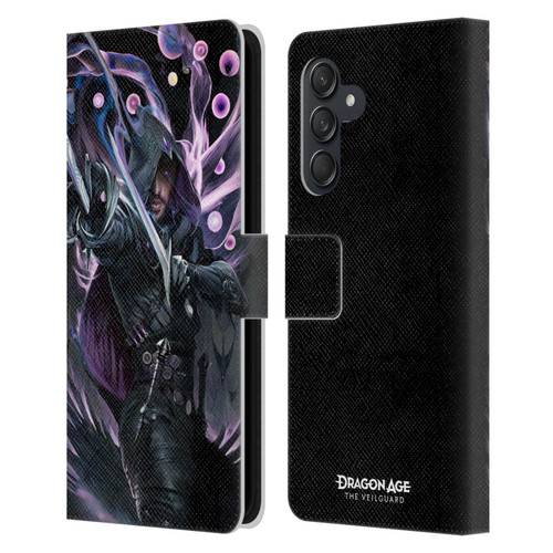 EA Bioware Dragon Age The Veilguard Graphics Lucanis Leather Book Wallet Case Cover For Samsung Galaxy M55 5G