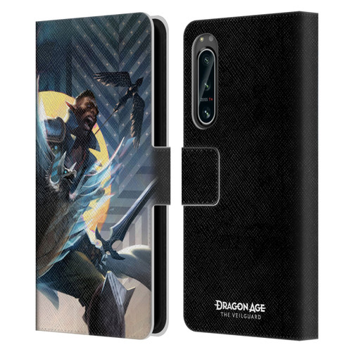 EA Bioware Dragon Age The Veilguard Graphics Davrin Leather Book Wallet Case Cover For Sony Xperia 5 IV