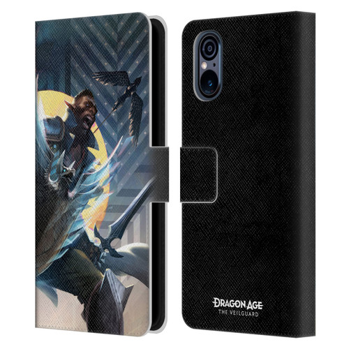 EA Bioware Dragon Age The Veilguard Graphics Davrin Leather Book Wallet Case Cover For Sony Xperia 5 V 5G