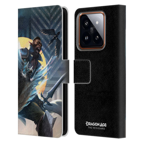 EA Bioware Dragon Age The Veilguard Graphics Davrin Leather Book Wallet Case Cover For Xiaomi 14