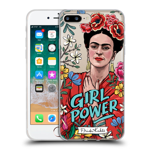 Frida Kahlo Art & Quotes Girl Power Soft Gel Case for Apple iPhone 7 Plus / iPhone 8 Plus