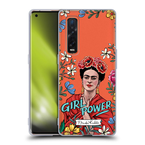 Frida Kahlo Art & Quotes Girl Power Soft Gel Case for OPPO Find X2 Pro 5G