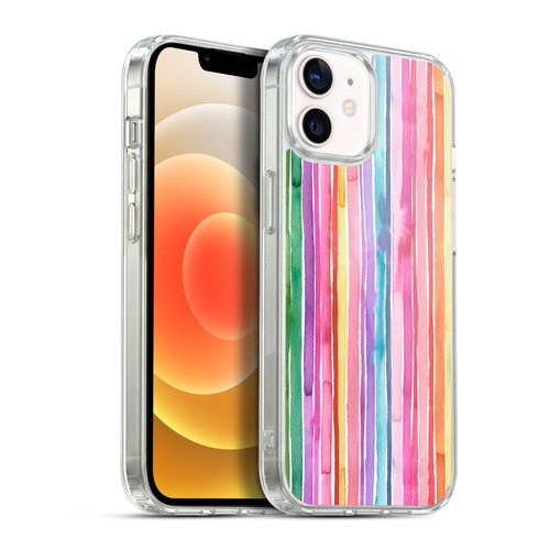 Ninola Colorful Geometric Rainbow Stripes Soft Gel Case for Apple iPhone 12 / iPhone 12 Pro & MagSafe