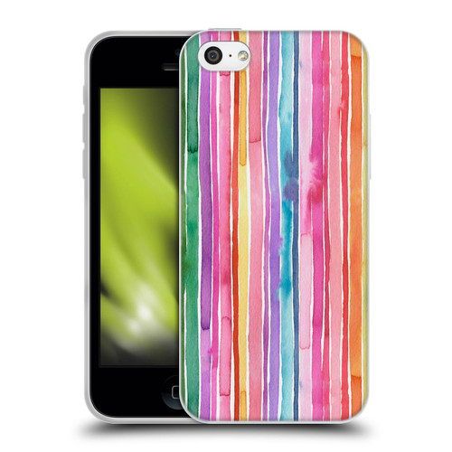 Ninola Colorful Geometric Rainbow Stripes Soft Gel Case for Apple iPhone 5c