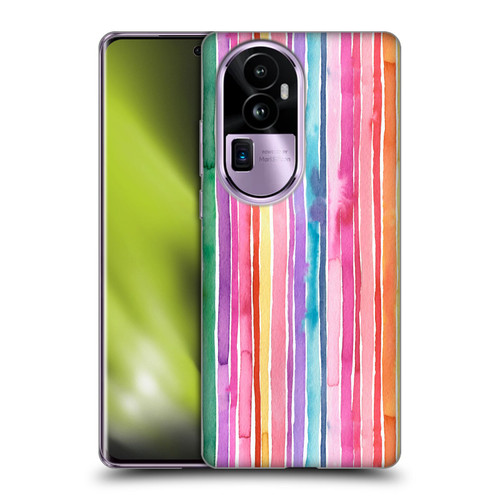 Ninola Colorful Geometric Rainbow Stripes Soft Gel Case for OPPO Reno10 Pro+