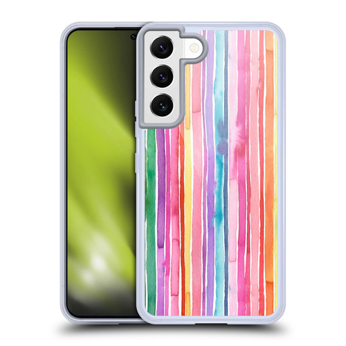 Ninola Colorful Geometric Rainbow Stripes Soft Gel Case for Samsung Galaxy S22 5G